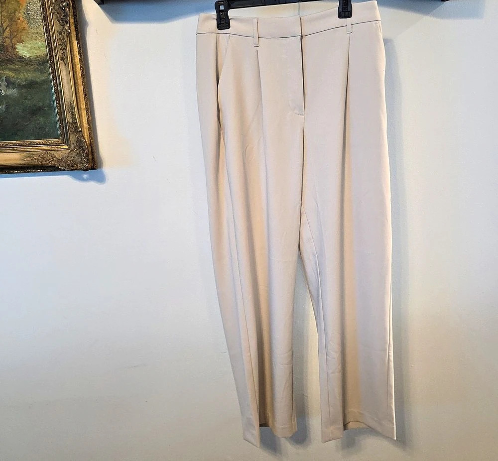 Old Navy Extra High-Waisted Taylor Wide-Leg Trouser Pants Cream Large